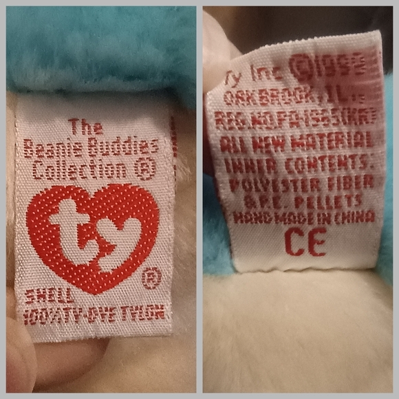 Ty Beanie Buddies Collection 1999 Rainbow Lizard Chameleon Tie Dye Plush 16" - Picture 8 of 8